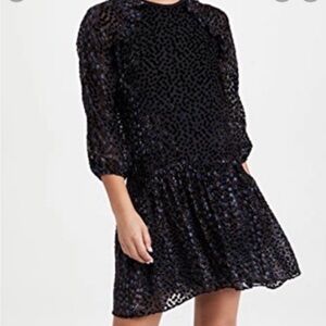 Shoshanna Henley black Velvet Flounce
Dress size 12